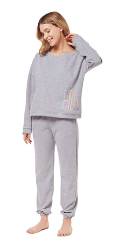 Pijama Invierno M/larga Mujer Promesse Go Girl Art. Pr10126