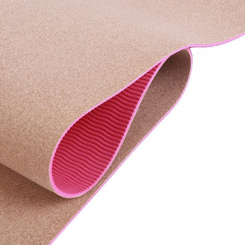 Imagen 5 de 6 de Yoga Mat Colchoneta Meditacion 5mm Corcho Ecologico + Tpe