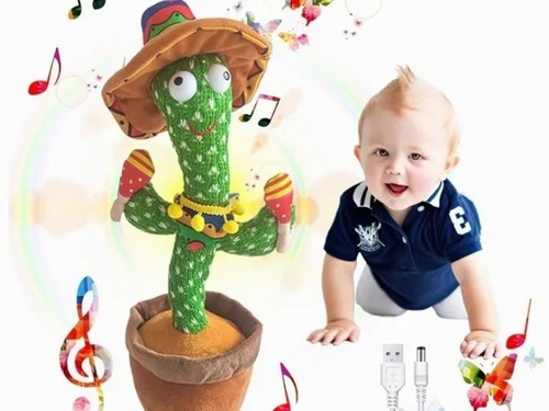 Cactus Bailarín Juguete Recargable Español 100 Canciones