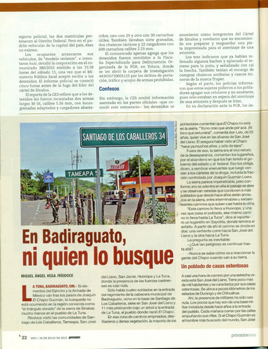 Revista Proceso N° 2021 // El Intocado Poder Del Chapo (Usado)