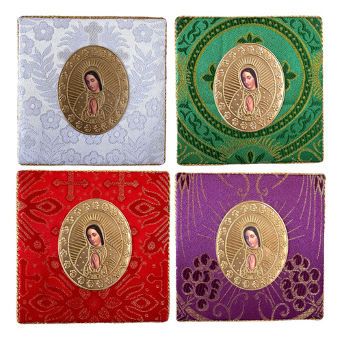 Palias Liturgicas Set De 4 Colores Con Imagen Religiosa