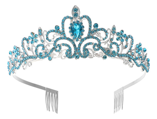 Diademas Jewel Para Mujer, Corona Grande Con Diamantes De Im