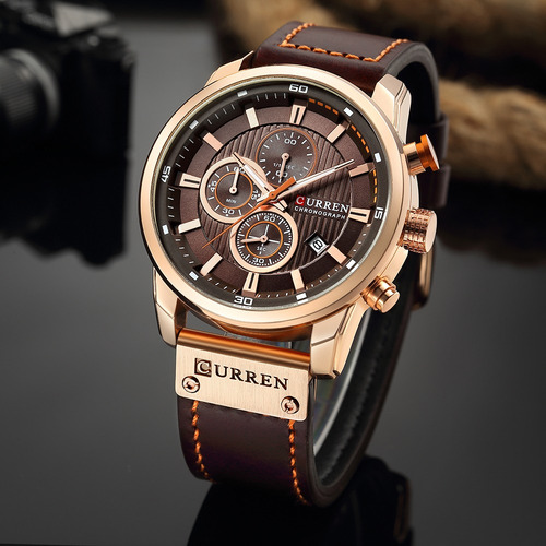 Reloj Pulsera Curren Moderno De Cuero Sintético Para Hombre