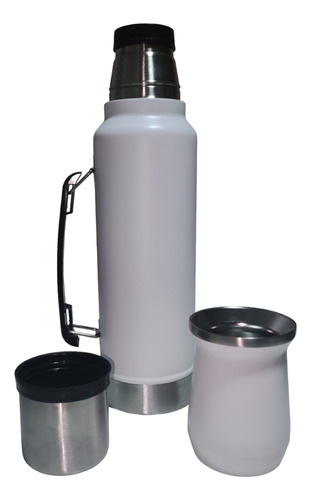 Set De Termo 1.3l Y Mate 295ml De Acero Inoxidable Salmon 