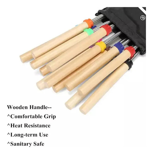 12 Unidades Smores Espetos Varas De Assar Marshmall Extensiv