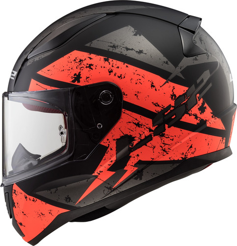 Casco Ls2 Ff353 Deadbolt Matt Black Orange