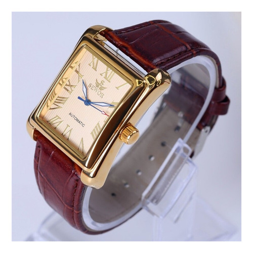 Nuevo Reloj Automático Retro Rectangular De Lujo Sewor