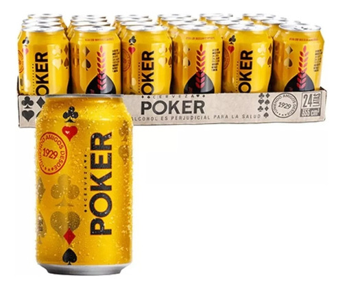Cerveza Poker Lata 330 Ml X 24 - mL a $10