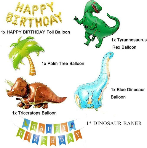 Kit De Decoraciones Para Fiesta De Cumpleaños, Dinosaurios | Meses sin  intereses