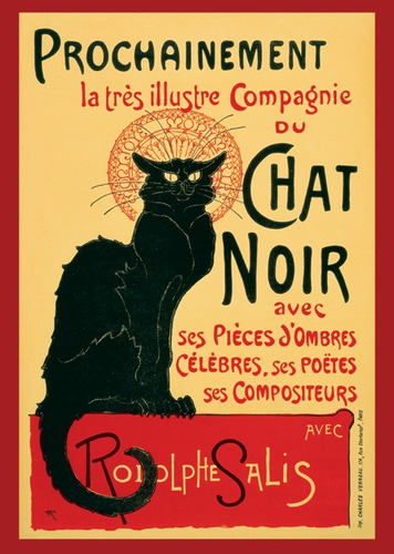 Chat Noir - El Gato Negro - Poster Importado De 90 X 60 Cm