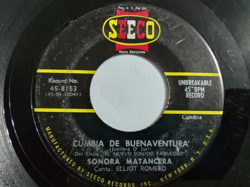 Vinilo Single De Sonora Matancera Cumbia De Buenavent (n163