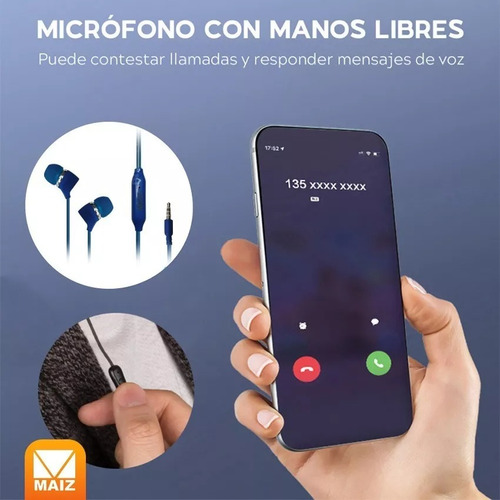 Audífonos Jack 3.5mm In-ear Alámbricos Manos Libres
