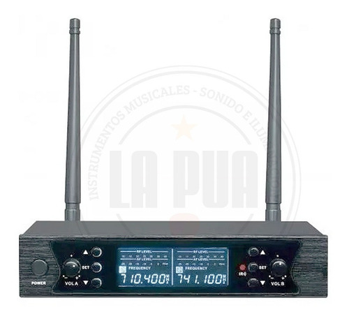 Imagen 2 de 5 de Micrófono Inalámbrico Ross Mu-626 Doble De Mano Uhf