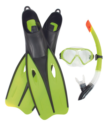 Set De Aletas Y Mascara Con Snorkel, 25022