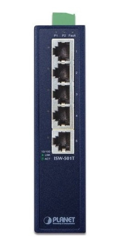 Imagen 3 de 3 de Switch Industrial Planet Isw-501t 5 Puertos