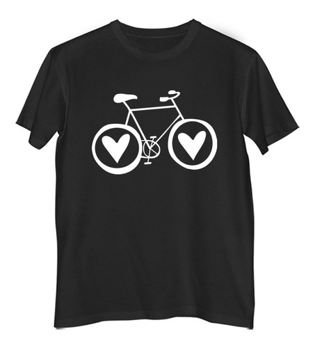 Remera Niño Color Bici Corazones Love