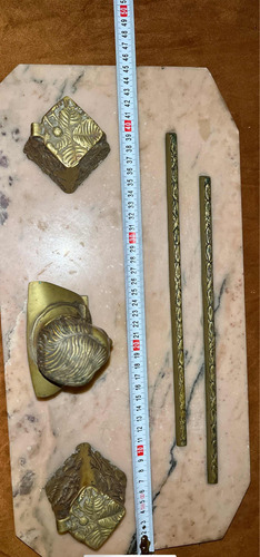 Antiguo Escritorio Marmol Y Bronce Pasteur (Usado)