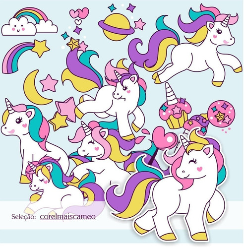 Kit Cliparts Unicornios Png Vectores Unicornio Imagen #u111