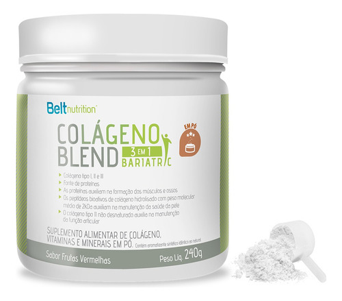 Belt Colágeno Bariatric Blend Verisol 240g Frutas Vermelhas