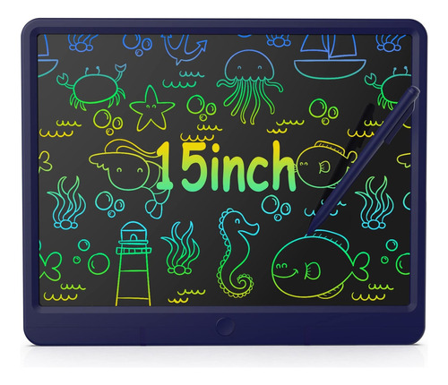 Lcd Writing Tablet 15 Inch, Colorful Screen Doodle Board Dr.