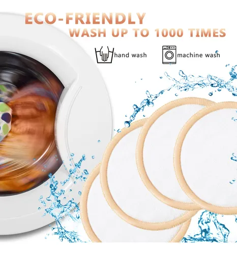 40 Almohadillas Reutilizables De Algodon Para Quitar Maquill
