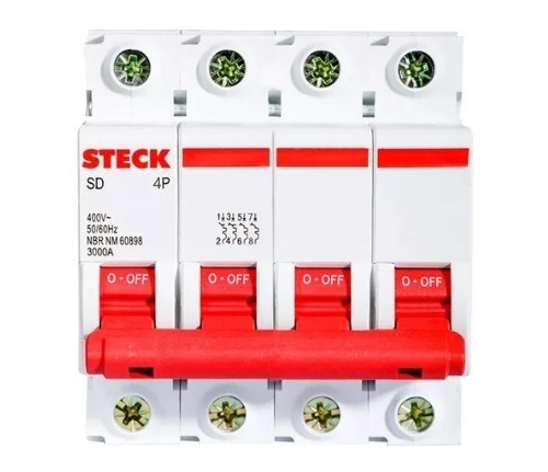 Imagen 3 de 4 de Llave Termica Tetrapolar Steck 20a Ubid 400v