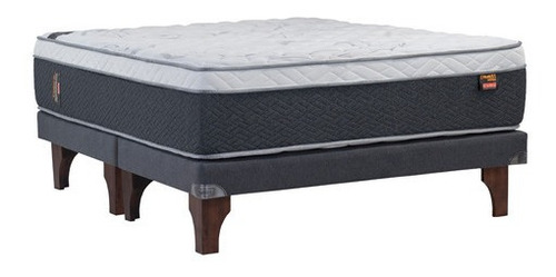 Cama Europea Everest 2 Plazas X 2 Mt. Bs Celta Color Negro