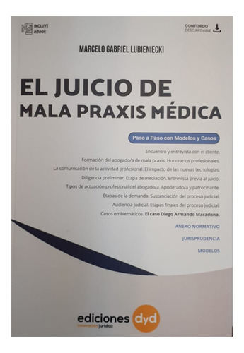 El Juicio De Mala Praxis Medica - Lubieniecki, Marcelo G