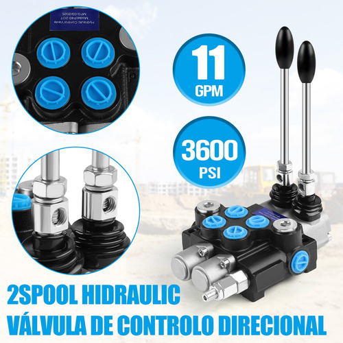 Comando Hidráulico Monobloco 2 Alavancas 40 Litros