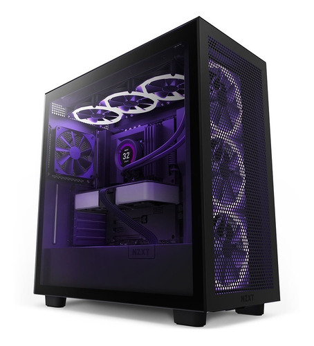 Gabinete Gamer Nzxt H7 Flow - Lateral Em Vidro - Preto