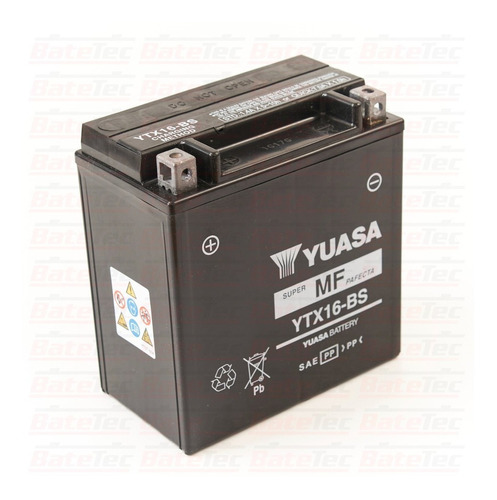 Yuasa Ytx16-bs Batería De Moto Agm 12v 14ah Larga Duración