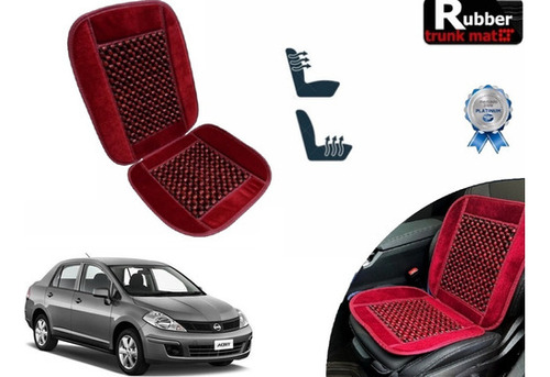 Cubre Respaldo Vino Asiento Bolitas Nissan Tiida 2013