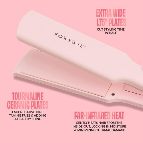 Foxybae Sleek & Slay 175 Placa Ancha De Hierro Plano De De