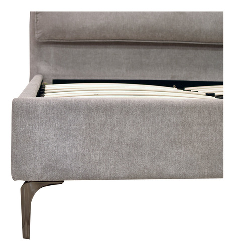 Cama Con Base Queen Size Lujosa Sofisticada Color Gris