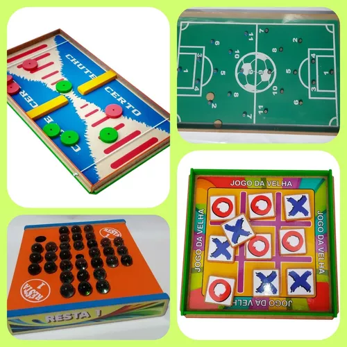 Kit 5 Jogos Infanto Juvenis De Tabuleiro E Bolinhas De Gude