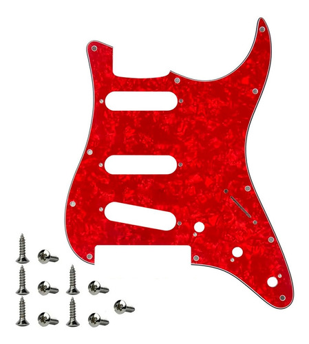 Escudo Para Guitarra Strato 3s Phx 67c Vermelho Perolado
