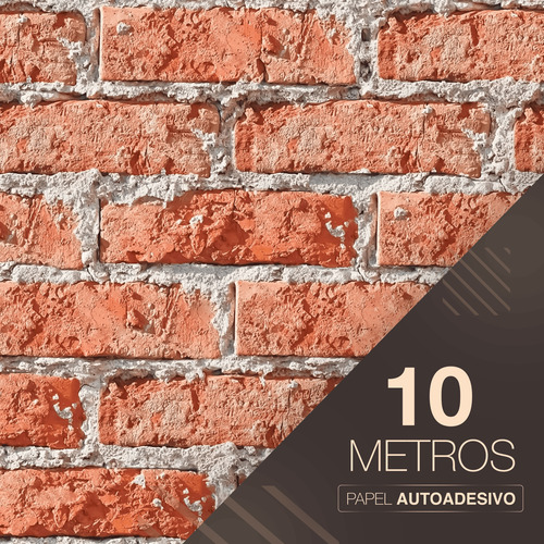 Papel De Parede Adesivo Rústico Barro Reboco Sala Tijolo 10m