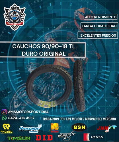 Caucho 90/90-18 Tl Duro Original 