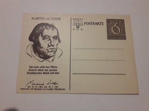 Tarjeta Postal  Martin Luther