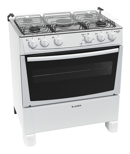 Cocina James C 150b Blanco 5 Hornallas Encendido Auto. - Ltc