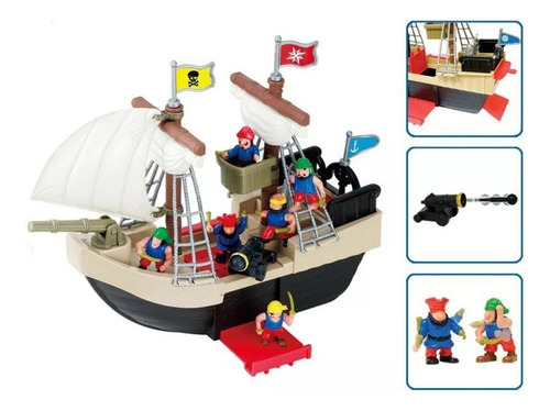 Barco Pirata Con Accesorios
