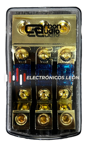 Distribuidor De Corriente Con 3 Fusibles 60a Cal 4 Car Audio