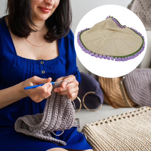 Ll Kit Crochet Manta Flores Juego Tejido Tejido