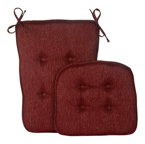 Juego De Cojines Para Mecedora Klear Vu Embrace Red, 2 Pieza