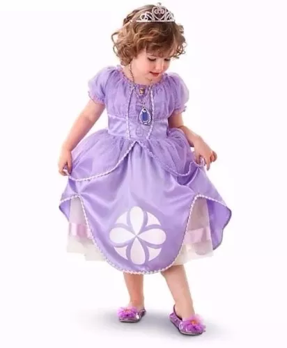 Vestido Princesa Sofia Fantasia Infantil Luxo Festa G