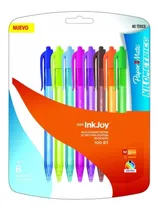 Comprar Boligrafo Papermate Inkjoy 100rt Retractil Color X8