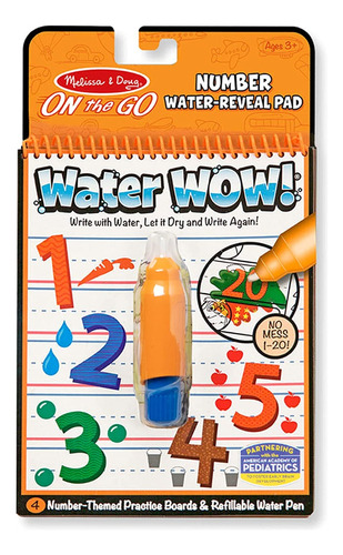 Libro Para Colorear Base Agua Números Reutilizable