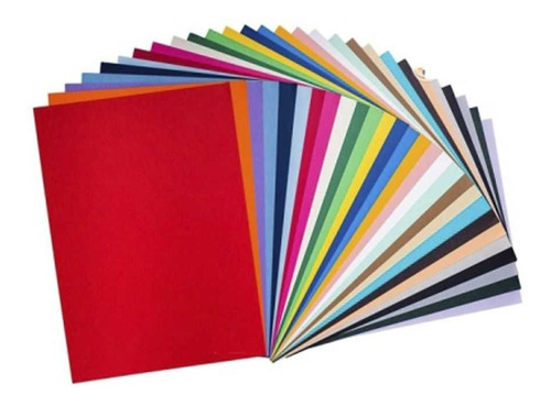 Imagem 2 de 5 de Papel Color Plus 180g Tam A4 Massa Colorida 50 Fls + Brinde