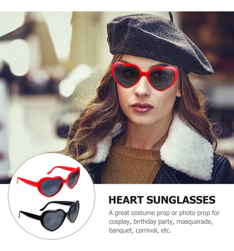 Imagen 3 de 8 de 2 Gafas De Fiesta De Cristal De Difracción De Corazón De Mel