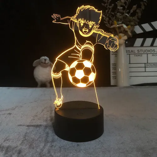. Figura De Capitán Tsubasa De Anime Llevó Luz De Noche